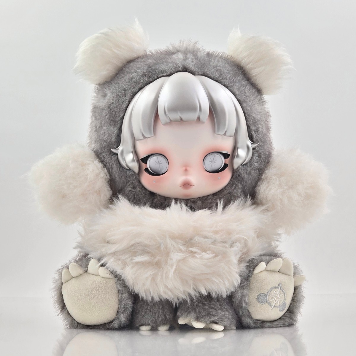 POP MART SKULLPANDA Punk Panda Plush Doll SKULLPANDA Punk Panda Plush Doll Xiong Miao GREI Certificate GRA000169911583
